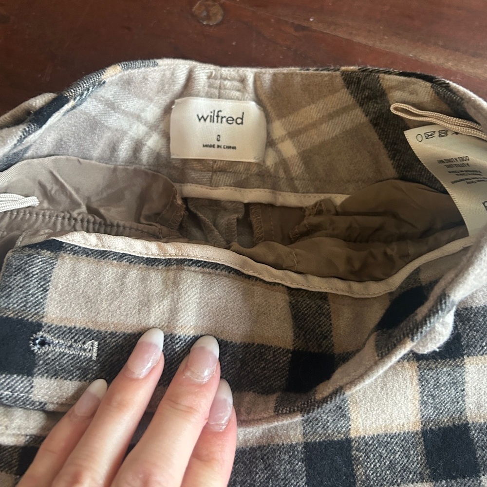 Aritzia WILFRED Plaid Pants ~ size 0 - Picture 7 of 11